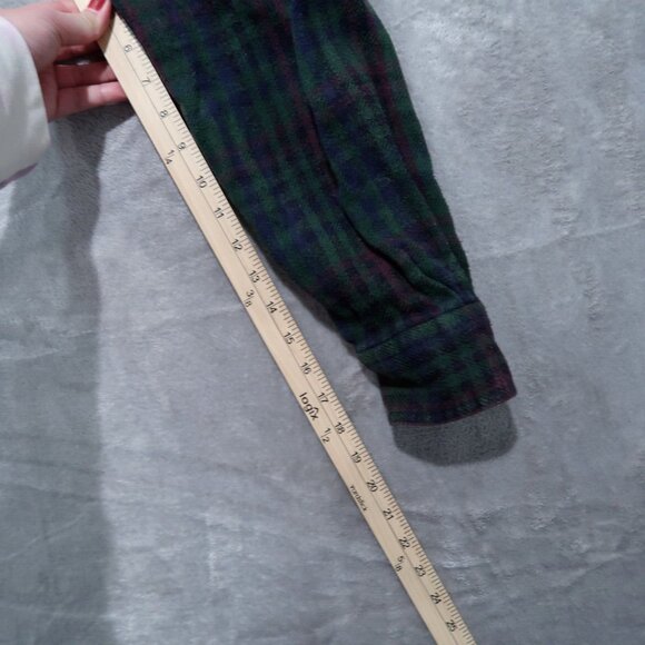 Elkmont Shirt Mens L Green Flannel Plaid Button Down Long Sleeve Outdoors Casual - Picture 9 of 14
